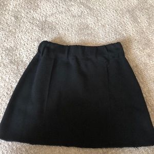 black mini skirt
